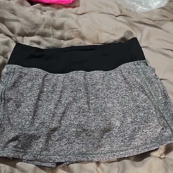 lululemon athletica Dresses & Skirts - lululemon athletica Grey Heather Performance Top with Subtle Black Logo